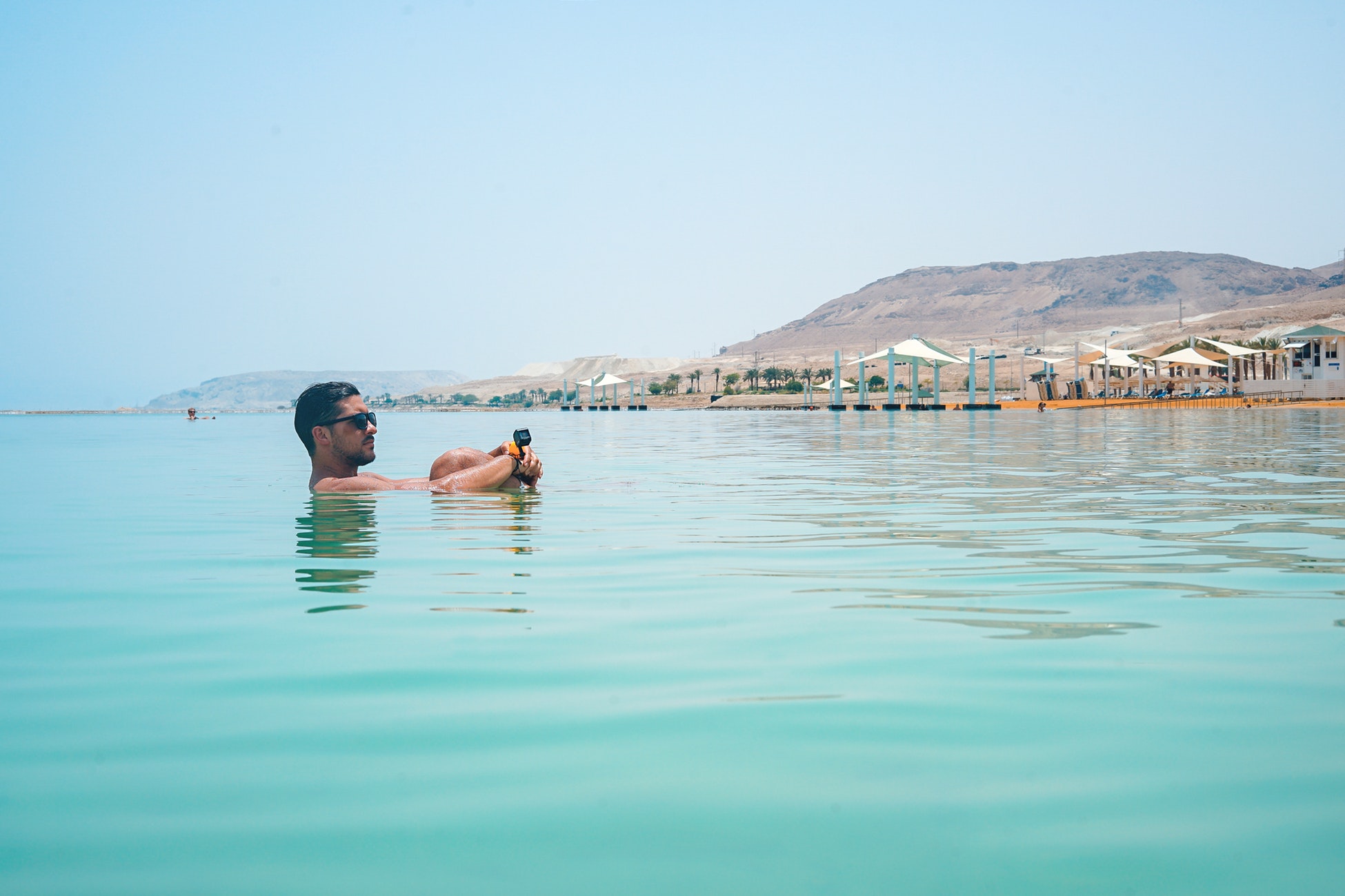 floating in the dead sea