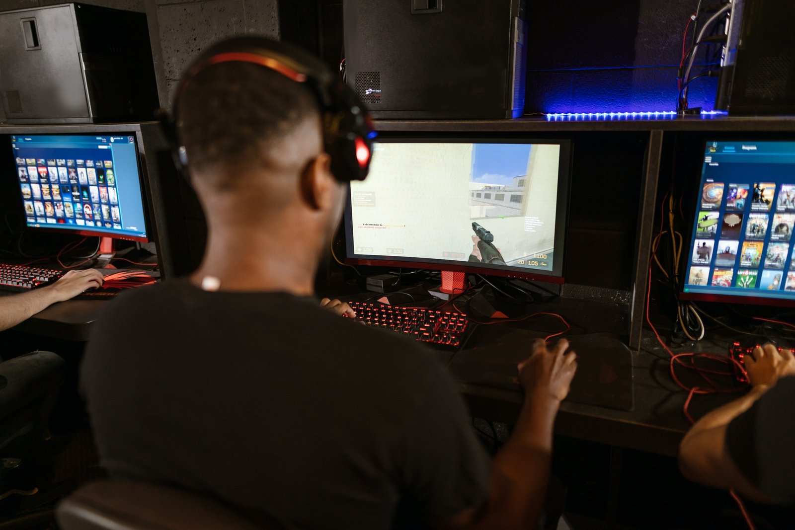A man playing Counter Strike