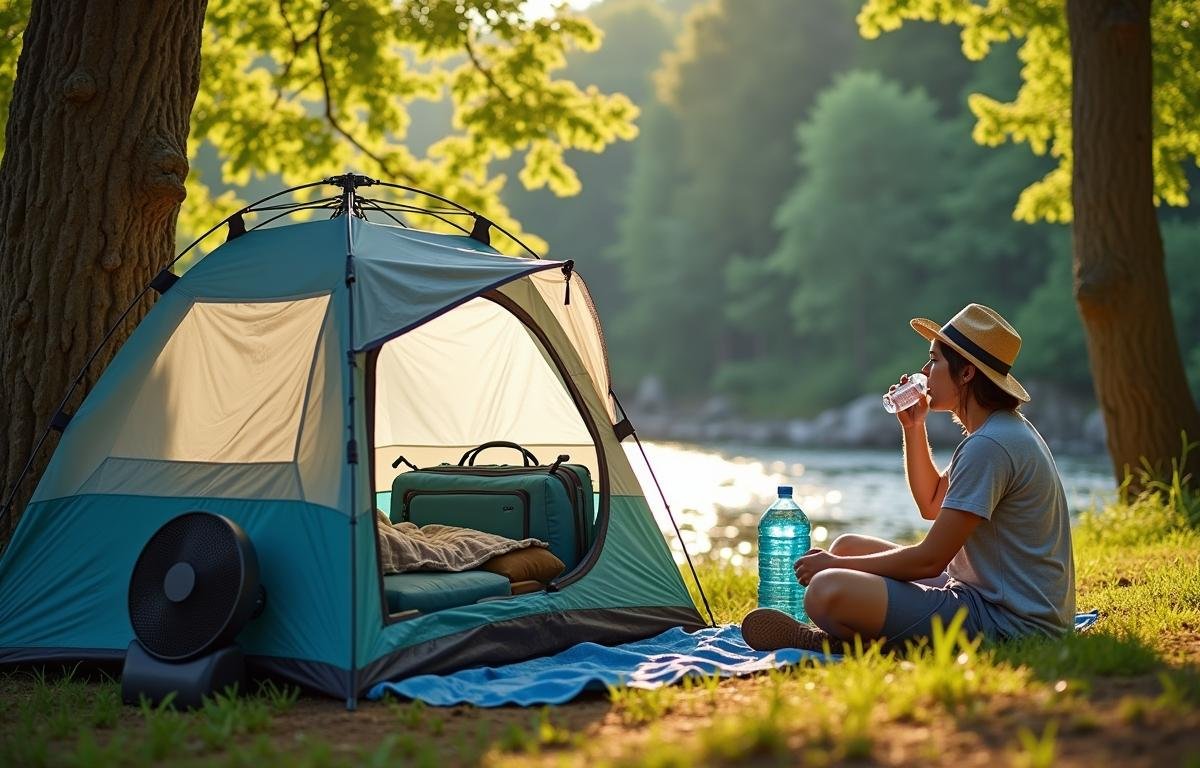 how to stay cool while camping